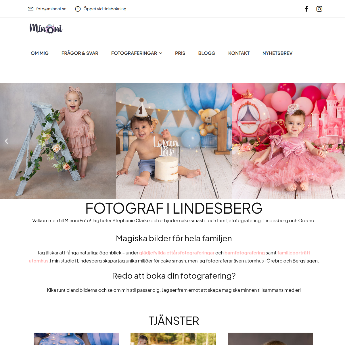 Preview of the website minoni.se, built by Clarnex Web