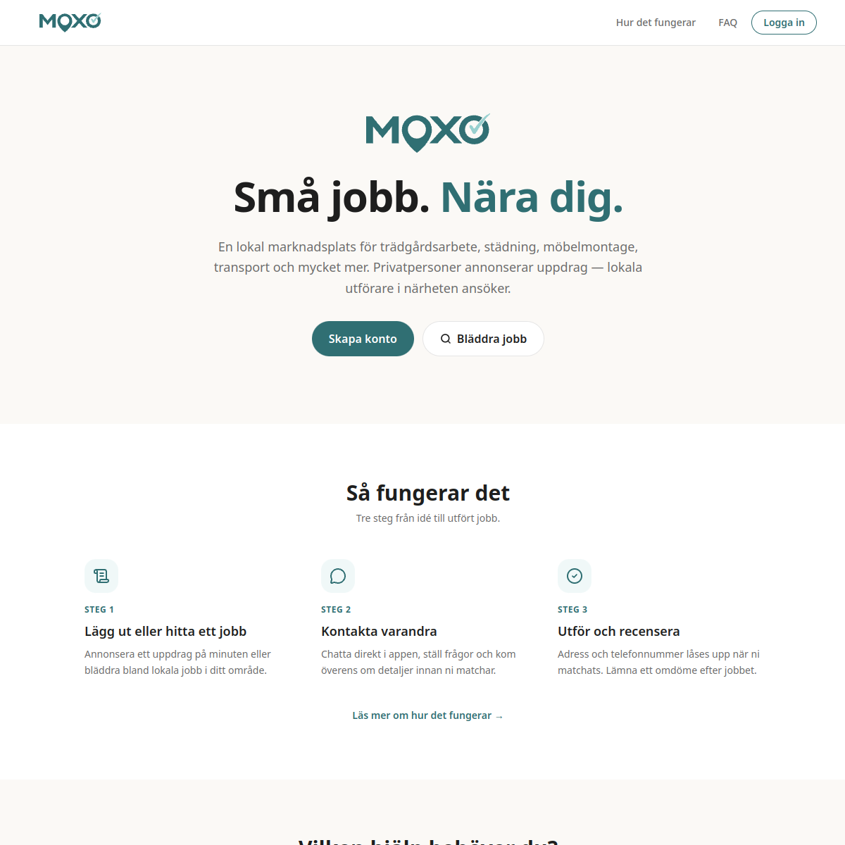 Preview of the website moxo.se, built by Clarnex Web
