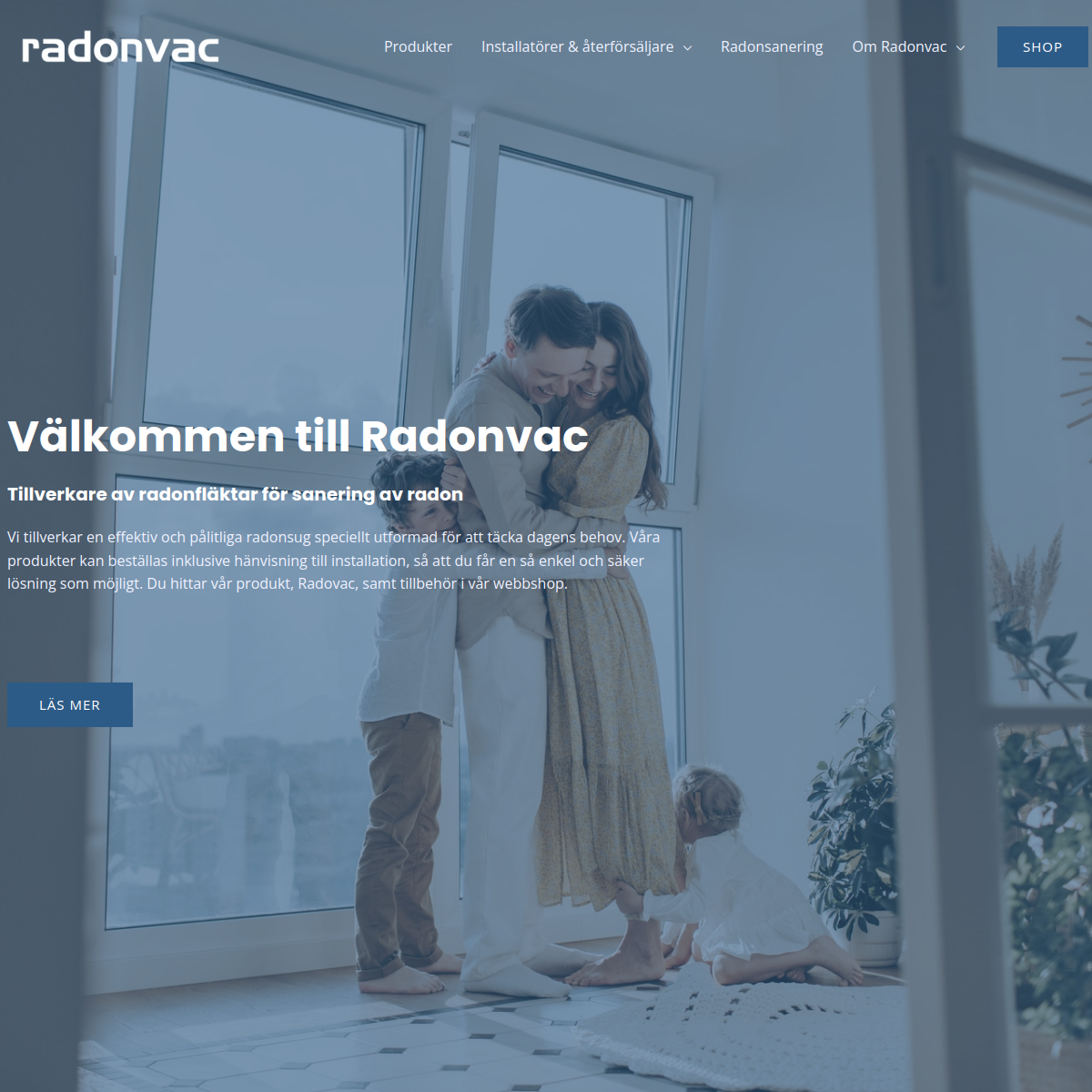 Preview of the website radonvac.se, built by Clarnex Web